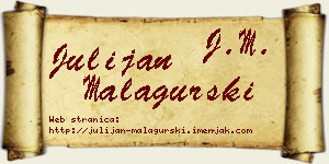 Julijan Malagurski vizit kartica